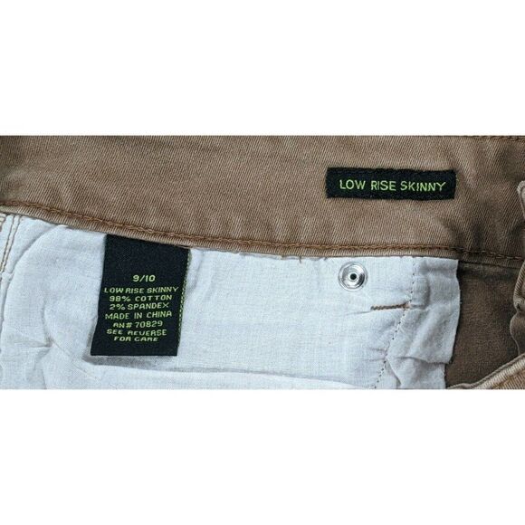 Rue 21 Womens Size 9/10 Brown Distressed Freedom Flex Low Rise Skinny Jeans - Picture 8 of 9